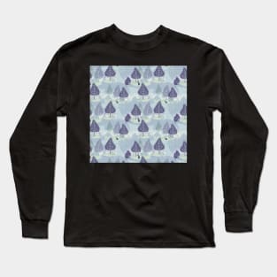 Misty landscape in blue tones Long Sleeve T-Shirt